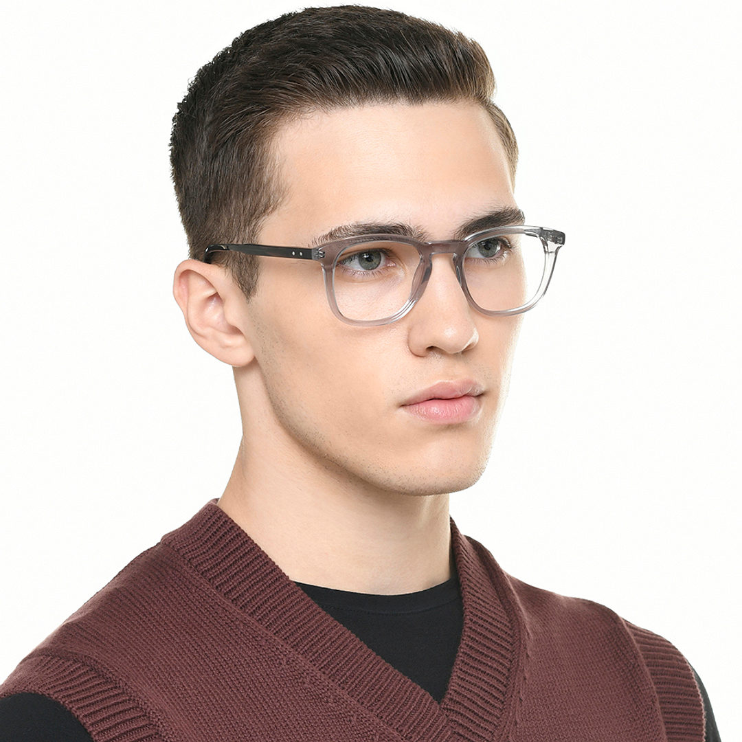 Vincent Chase Online Gray Transparent Full Rim Square left side