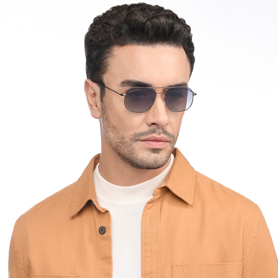 Vincent Chase Polarized Gunmetal Full Rim Rectangle left side