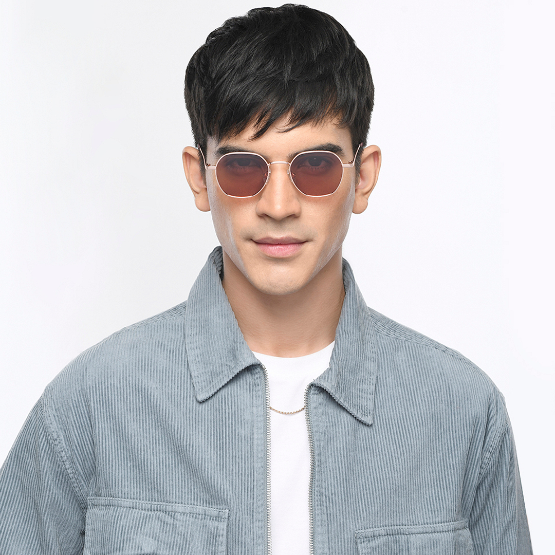Vincent Chase Polarized Gold Full Rim Geometric right side