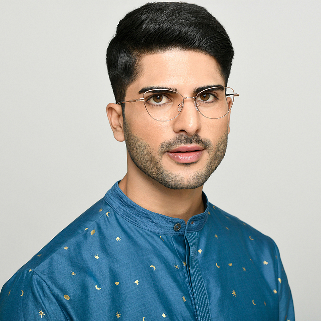 Vincent Chase Rose Gold Full Rim Cat Eye left side