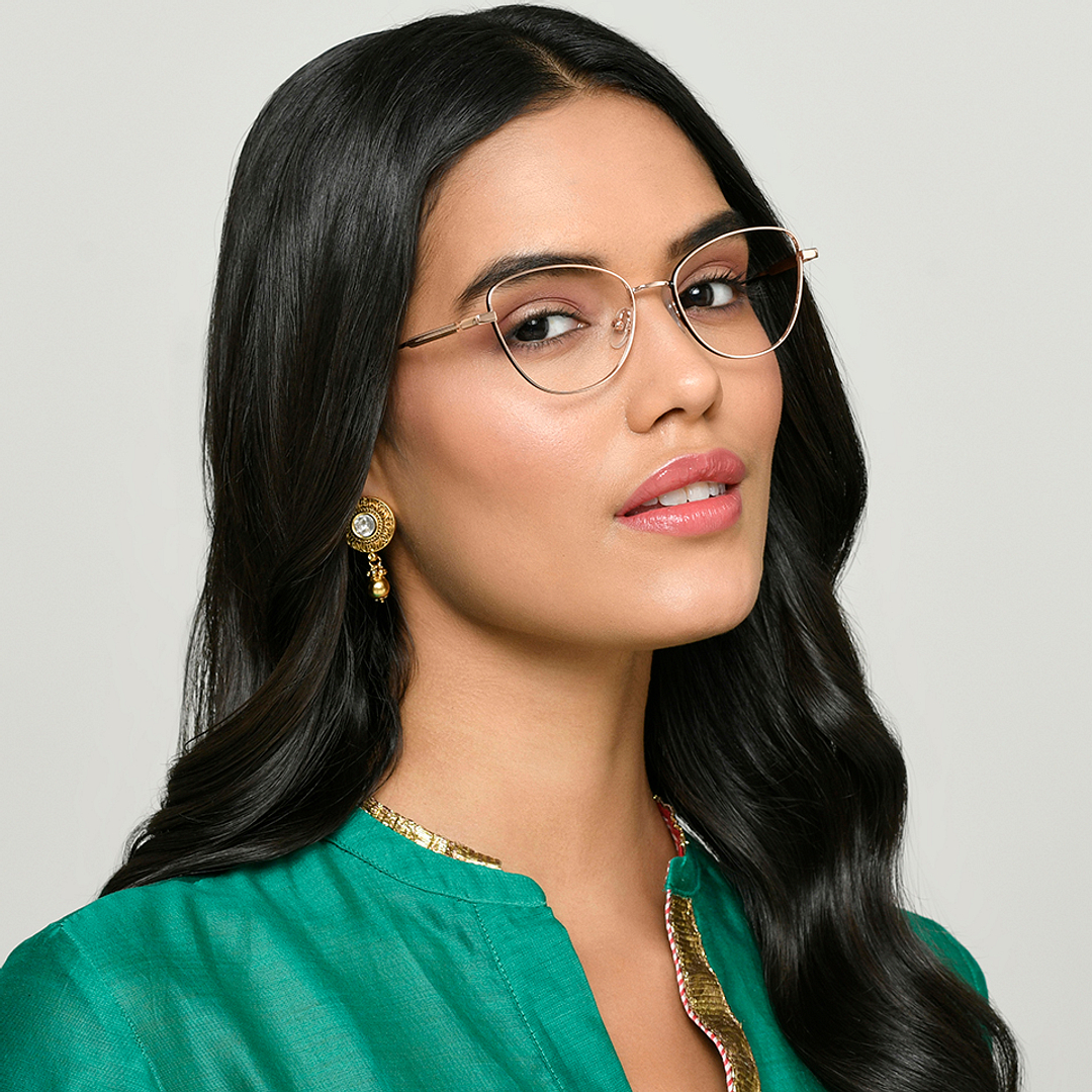 Vincent Chase Rose Gold Full Rim Cat Eye right side