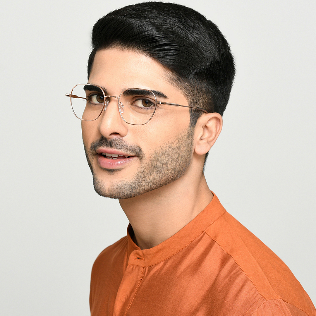 Vincent Chase Online Rose Gold Full Rim Geometric right side