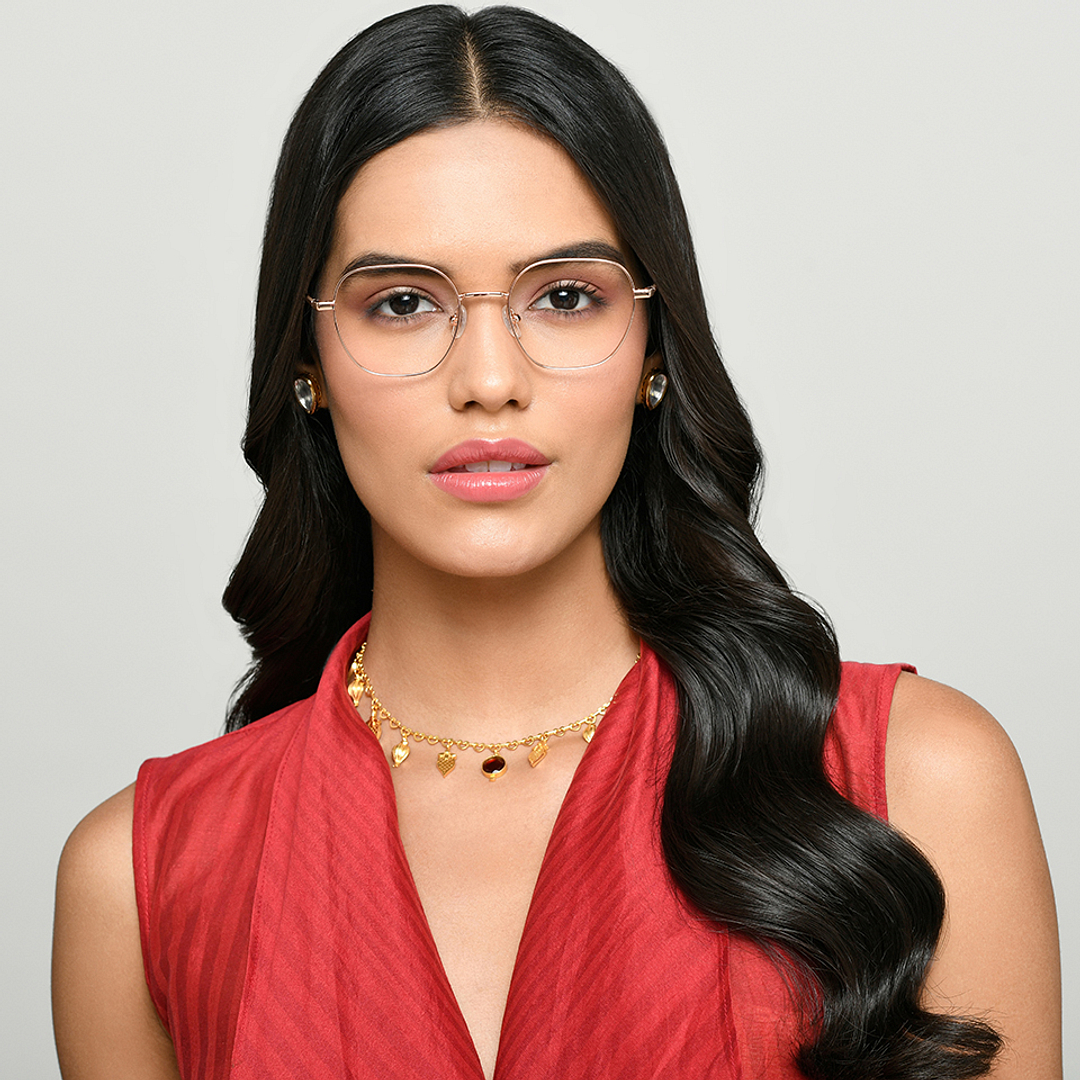 Vincent Chase Online Rose Gold Full Rim Geometric right side