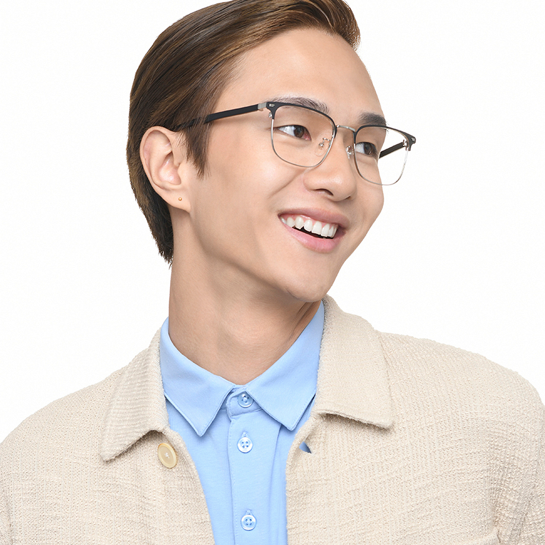 Vincent Chase Online Silver Full Rim Square left side