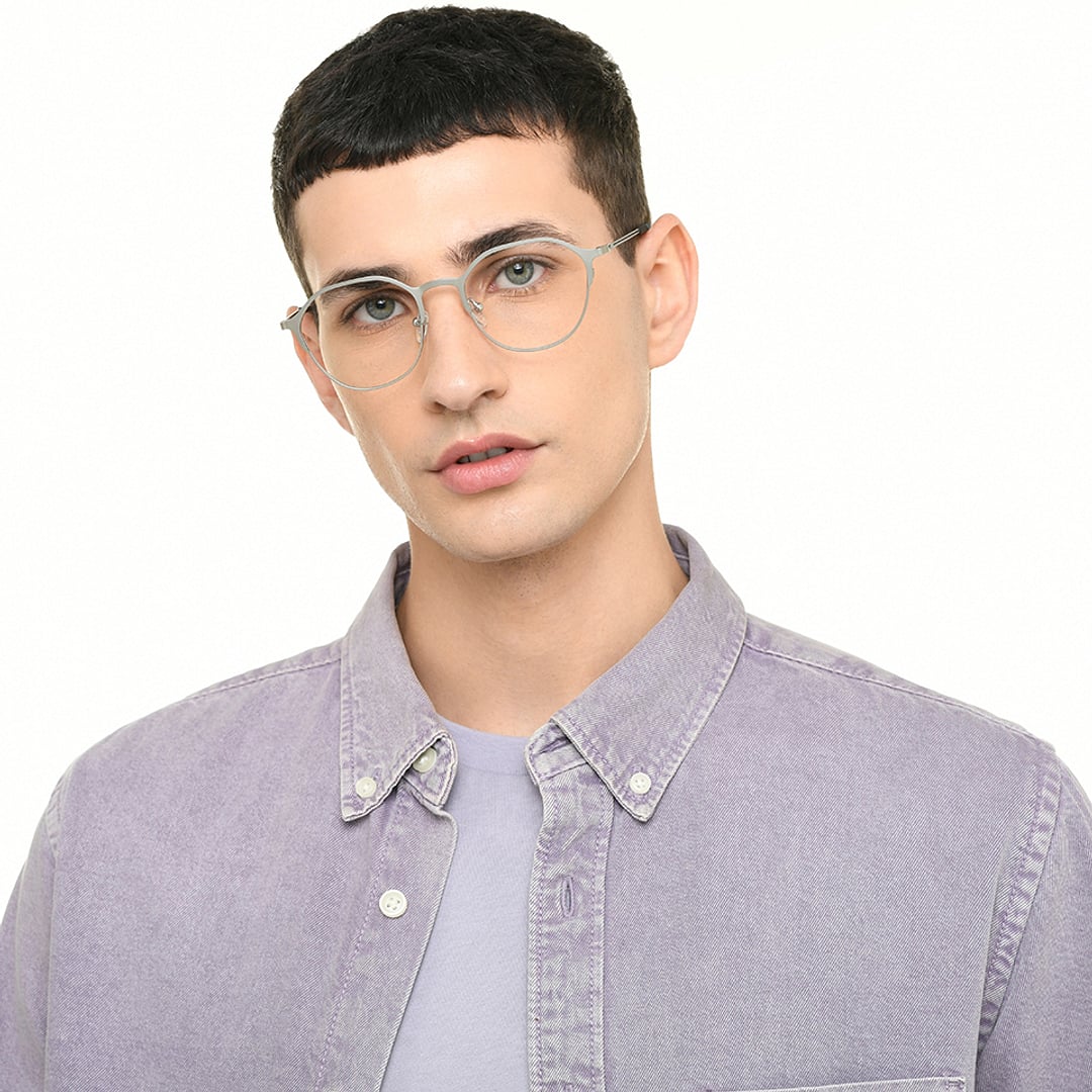 Vincent Chase Online Silver Full Rim Geometric left side