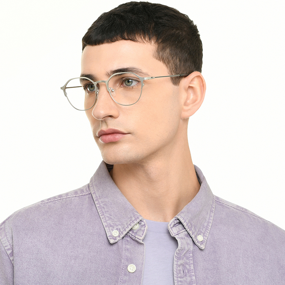 Vincent Chase Online Silver Full Rim Geometric right side