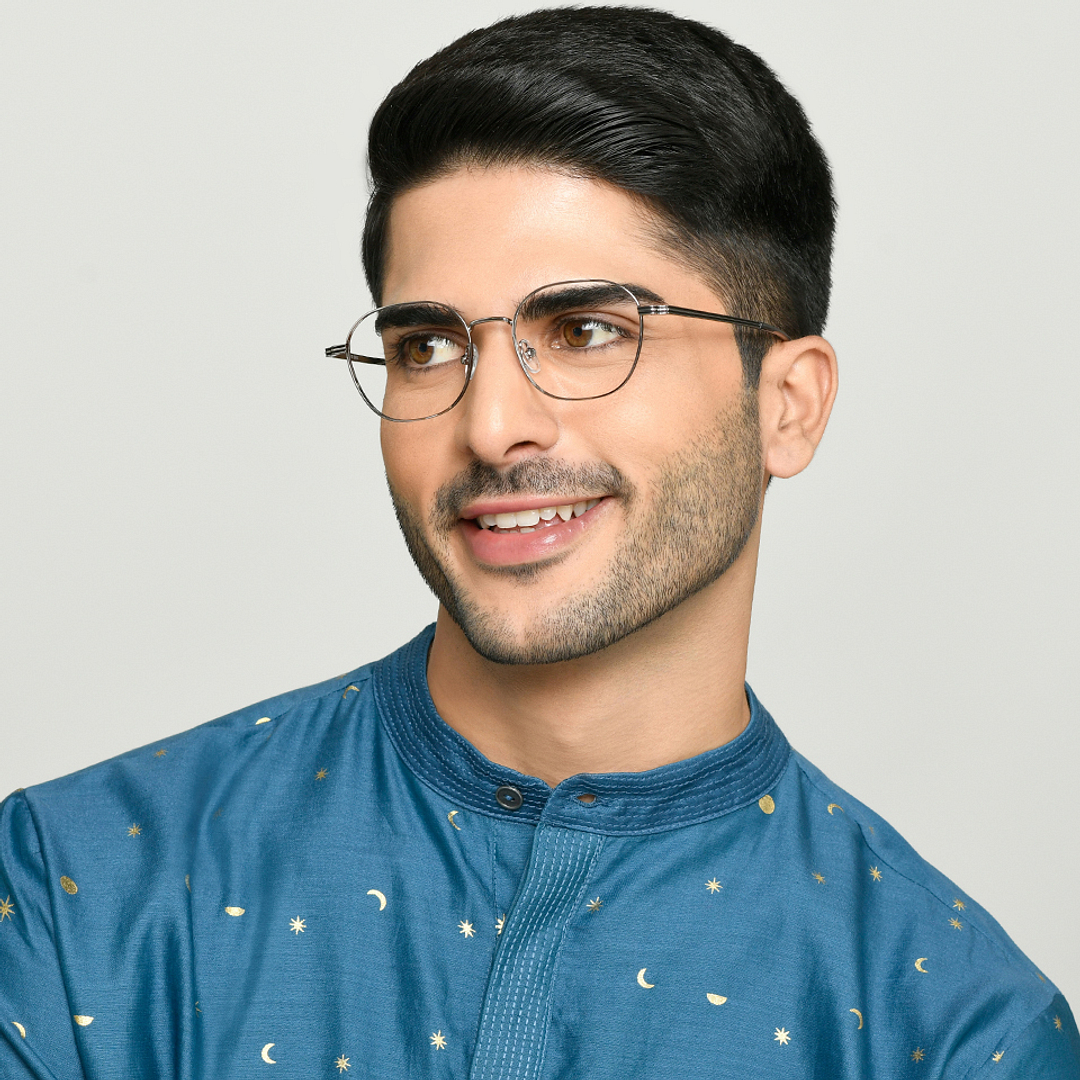 Vincent Chase Silver Full Rim Square right side