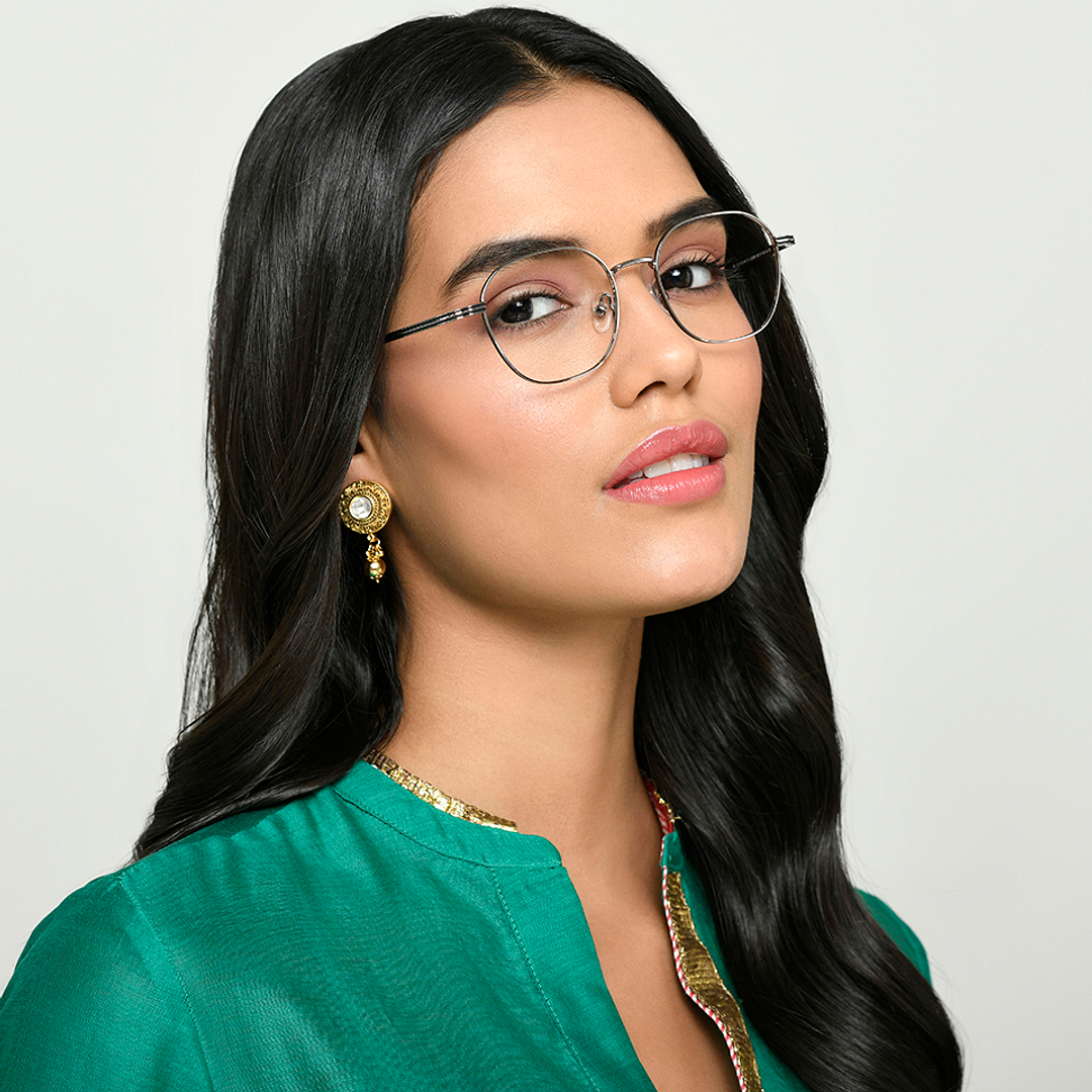 Vincent Chase Silver Full Rim Square right side