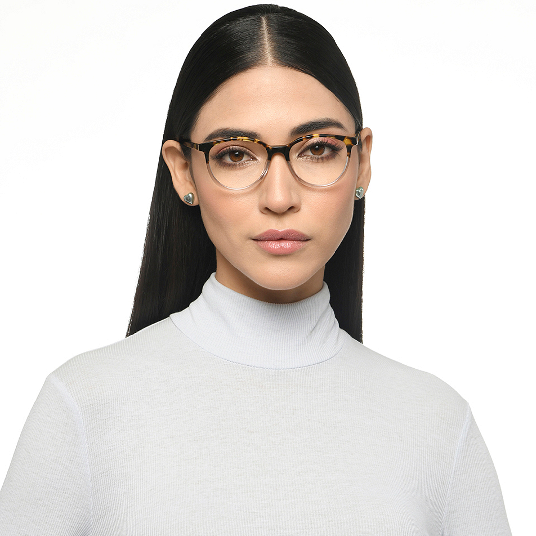 Vincent Chase Tortoise Transparent Full Rim Cat Eye right side