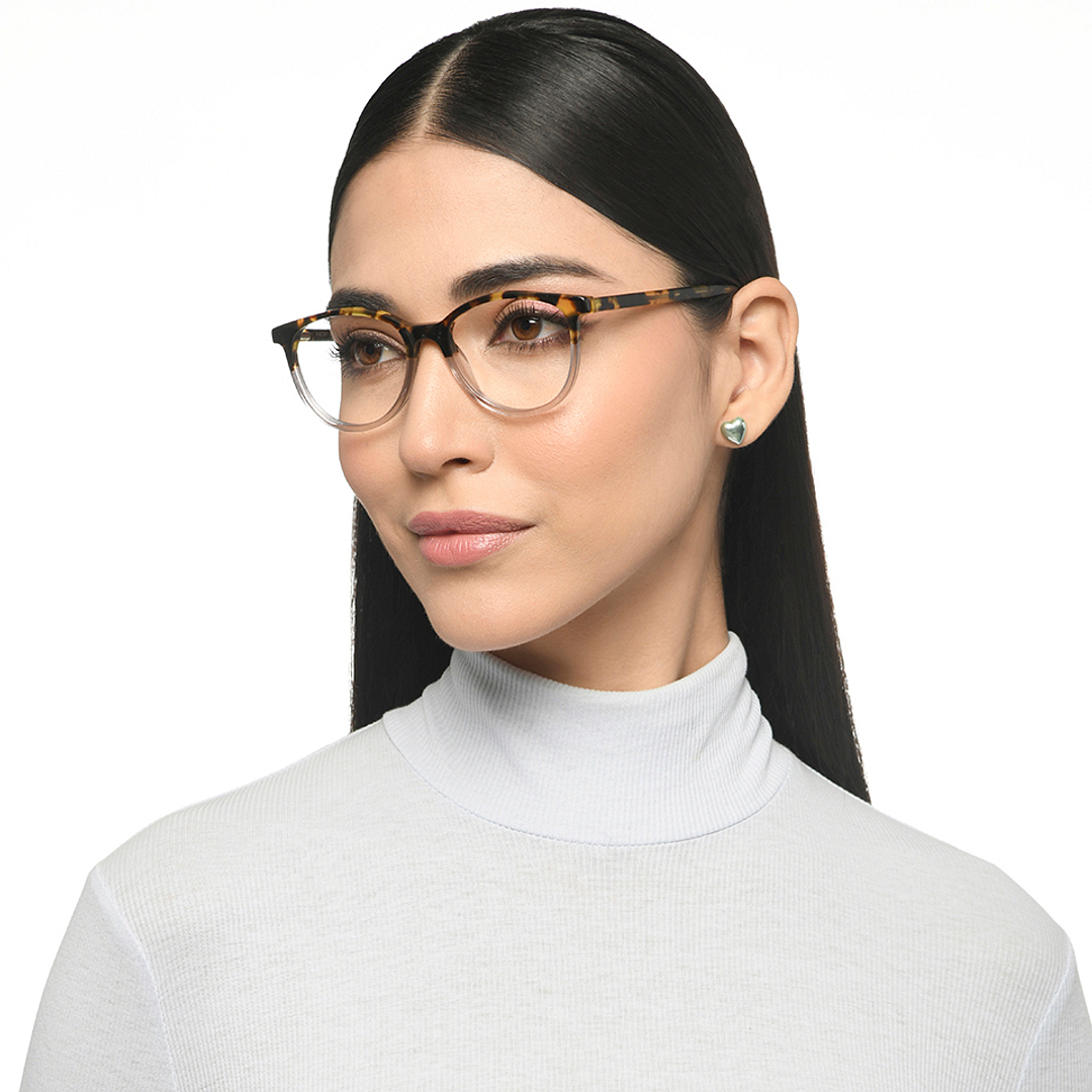 Vincent Chase Tortoise Transparent Full Rim Cat Eye left side