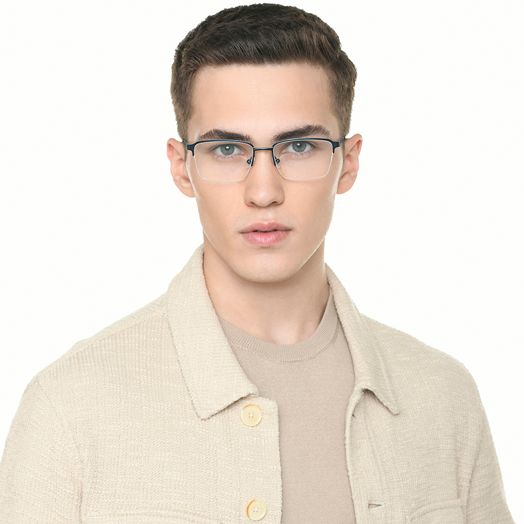 Vincent Chase Online Sky Blue Half Rim Rectangle right side