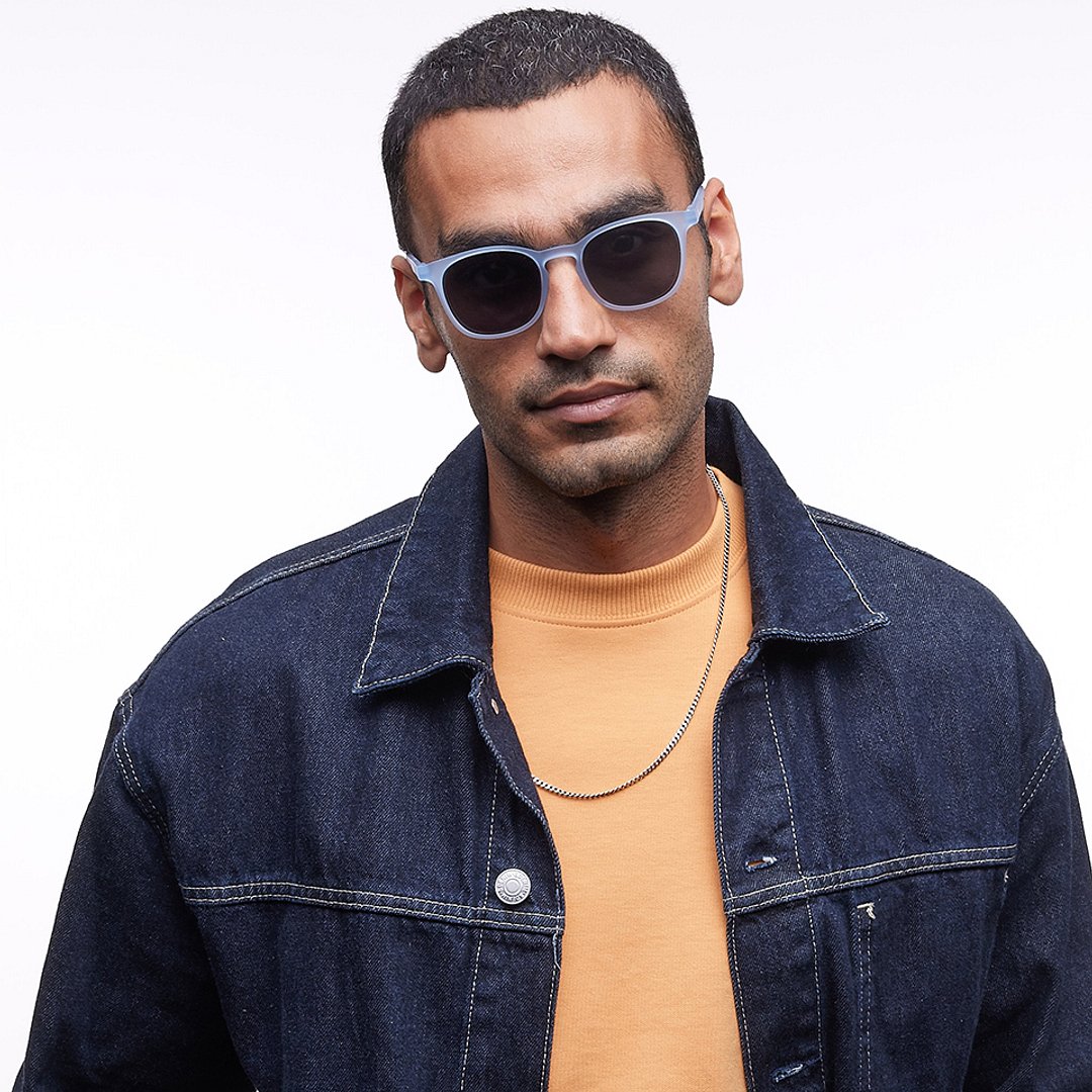 Lenskart Hustlr Online Blue sky Full Rim Square right side