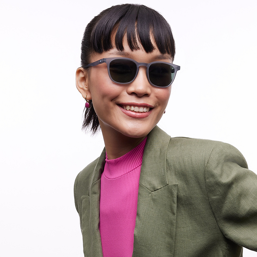 Buy Grey Grey Full Rim Square Lenskart HUSTLR VC S15999 C5