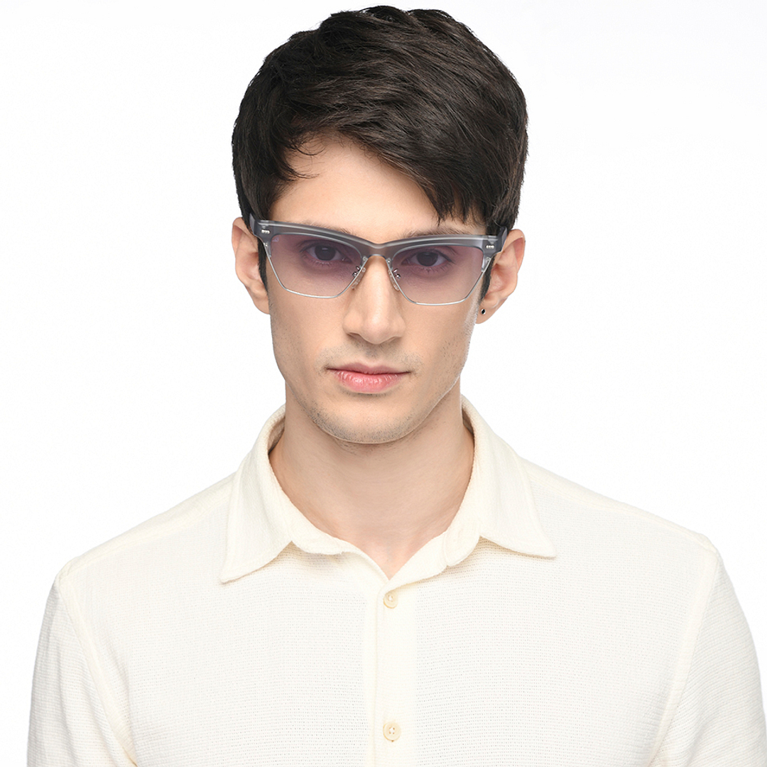 Vincent Chase Online Silver Full Rim Clubmaster right side