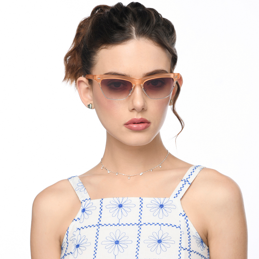 Vincent Chase Online Silver Full Rim Cat Eye right side