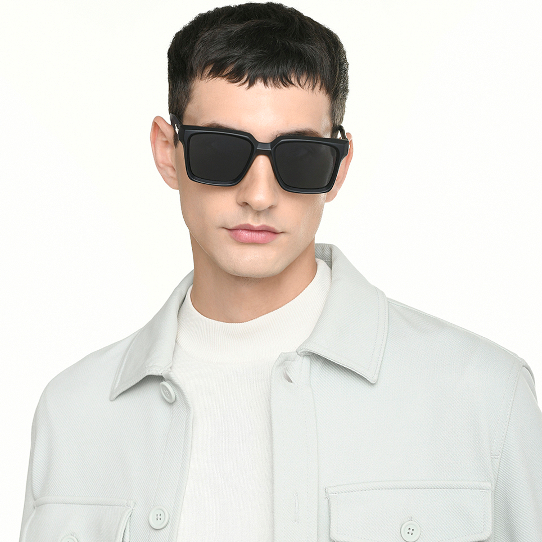 Vincent Chase Polarized Black Full Rim Rectangle left side