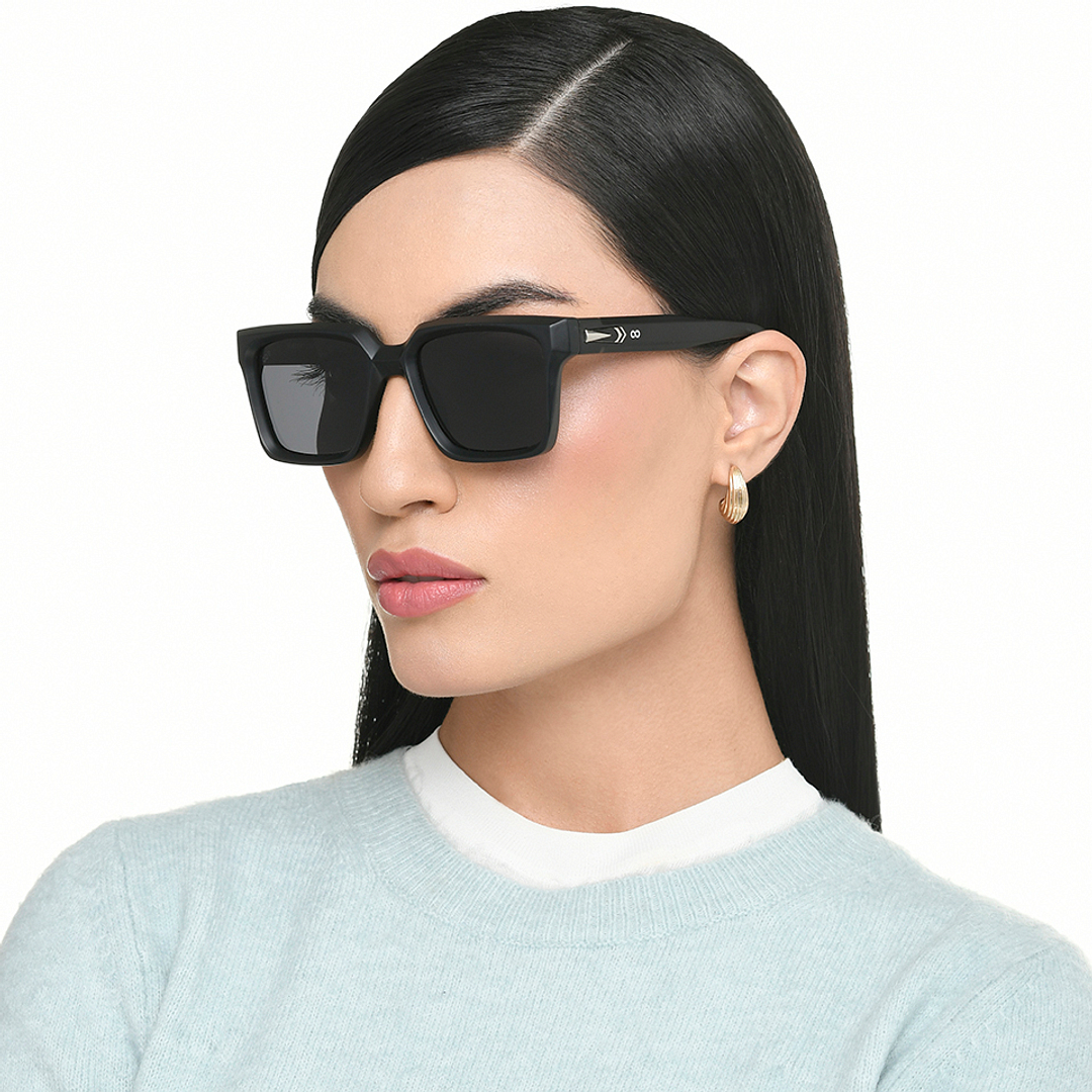 Vincent Chase Polarized Black Full Rim Rectangle left side