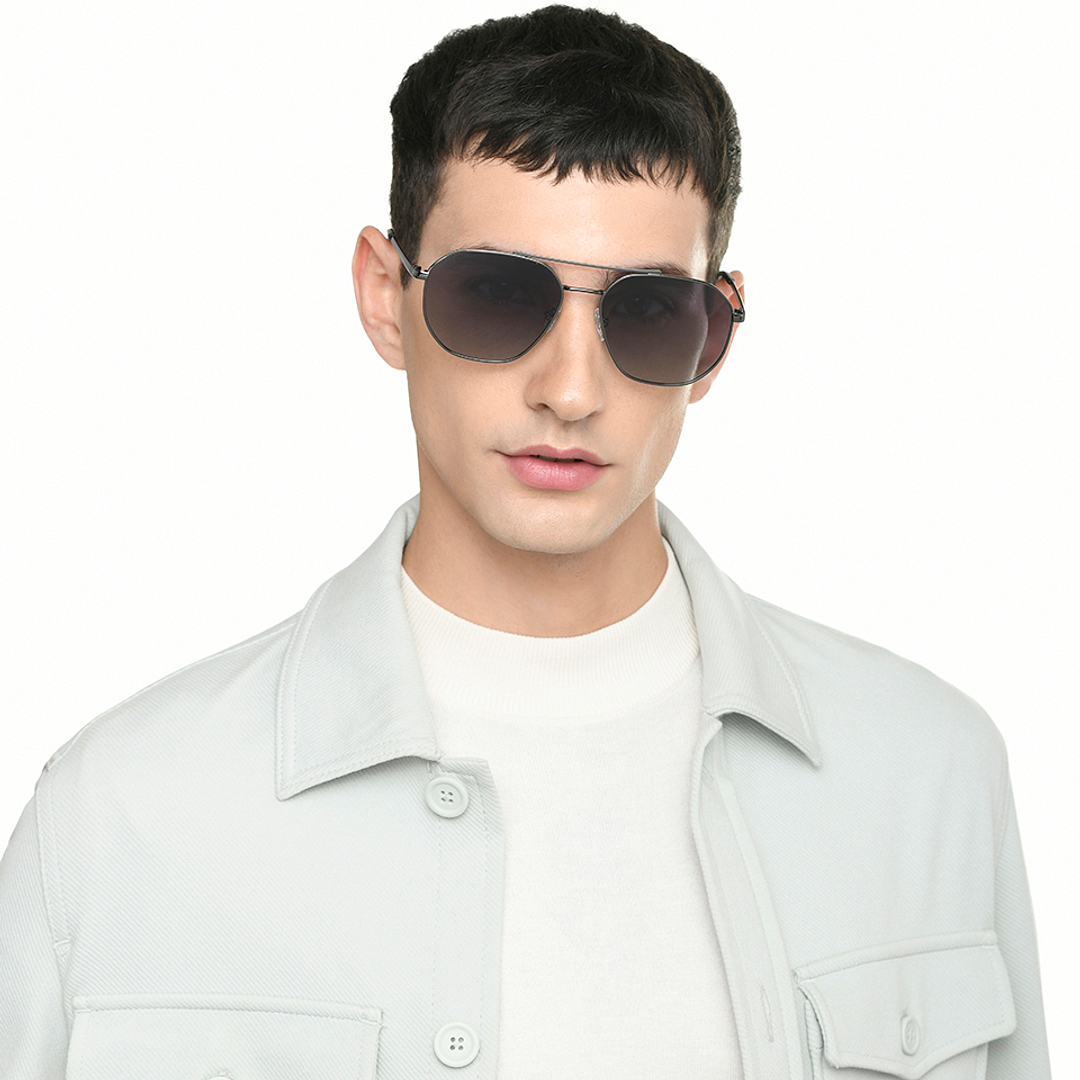 Vincent Chase Polarized Gunmetal Full Rim Geometric right side