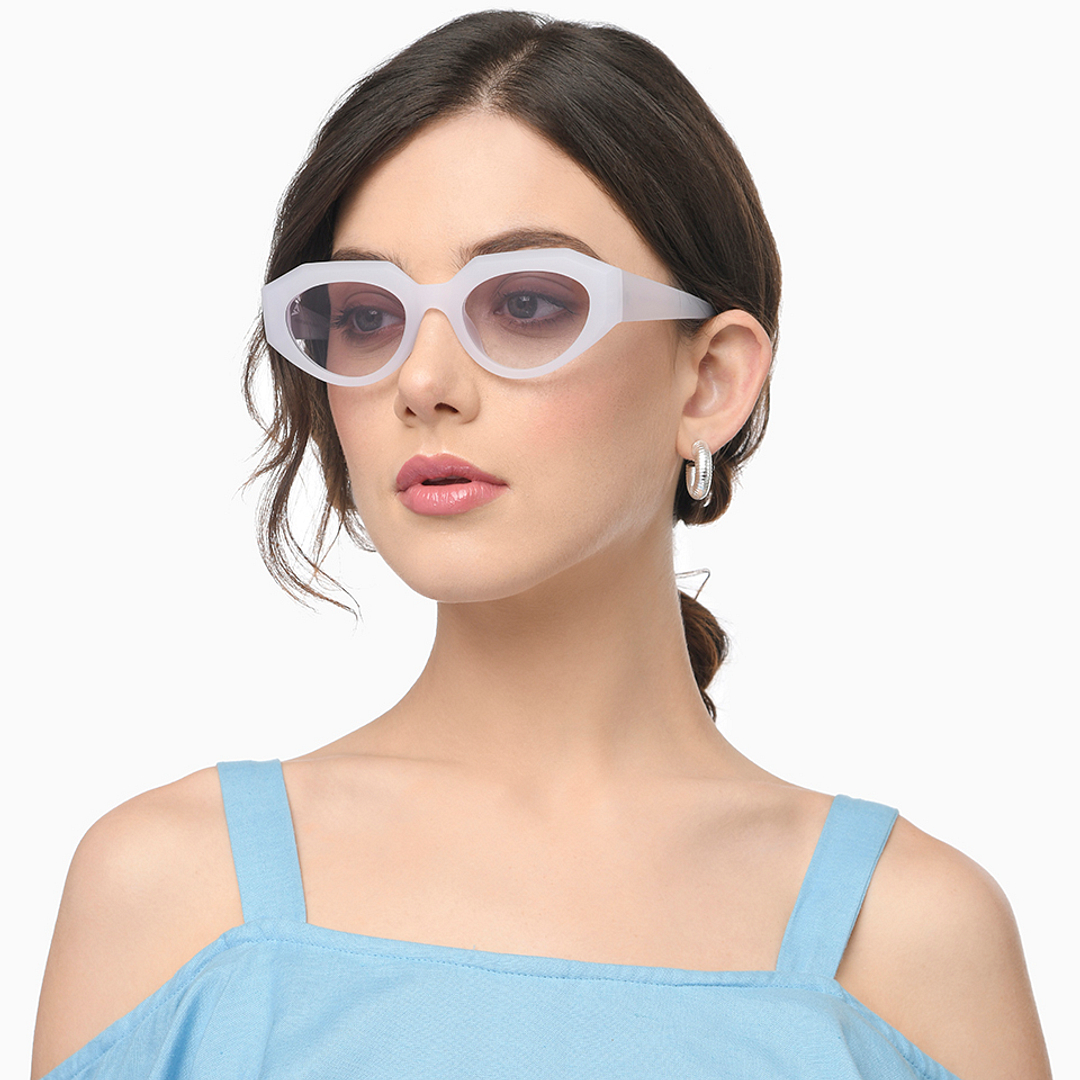 Vincent Chase Online White Full Rim Geometric left side