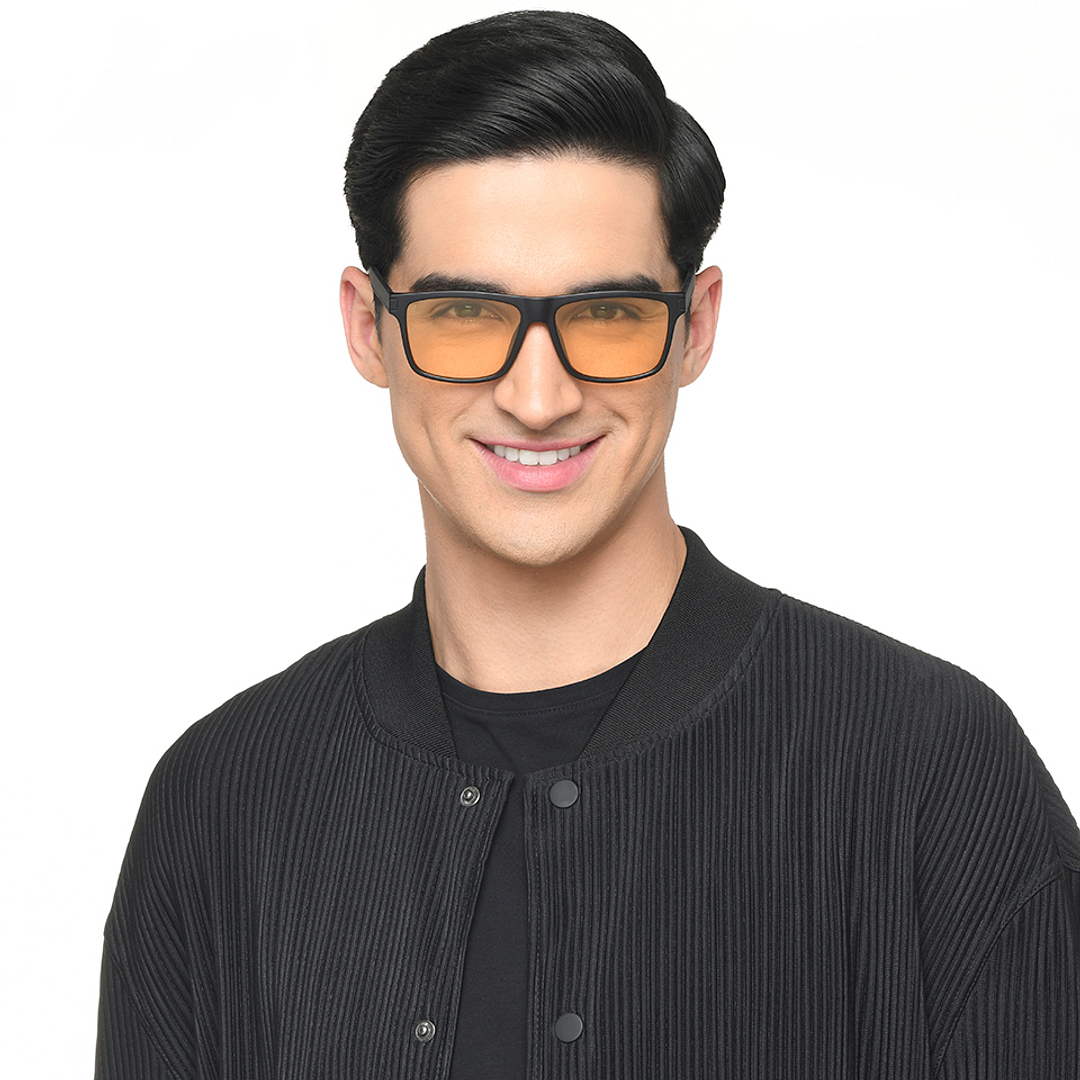 Vincent Chase Black Full Rim Rectangle left side
