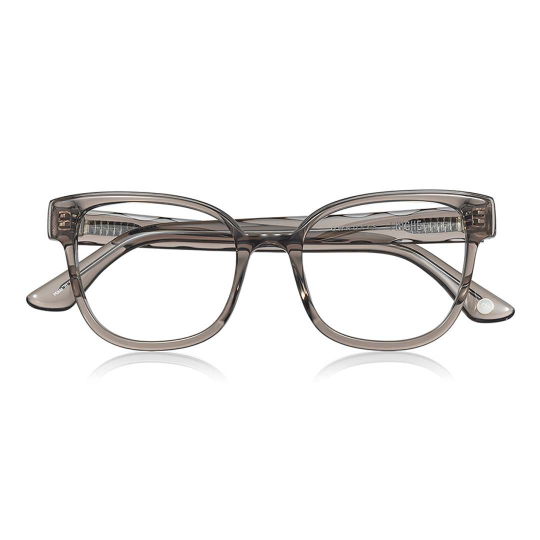 +NICHE Clear Gray Full Rim Fox right side