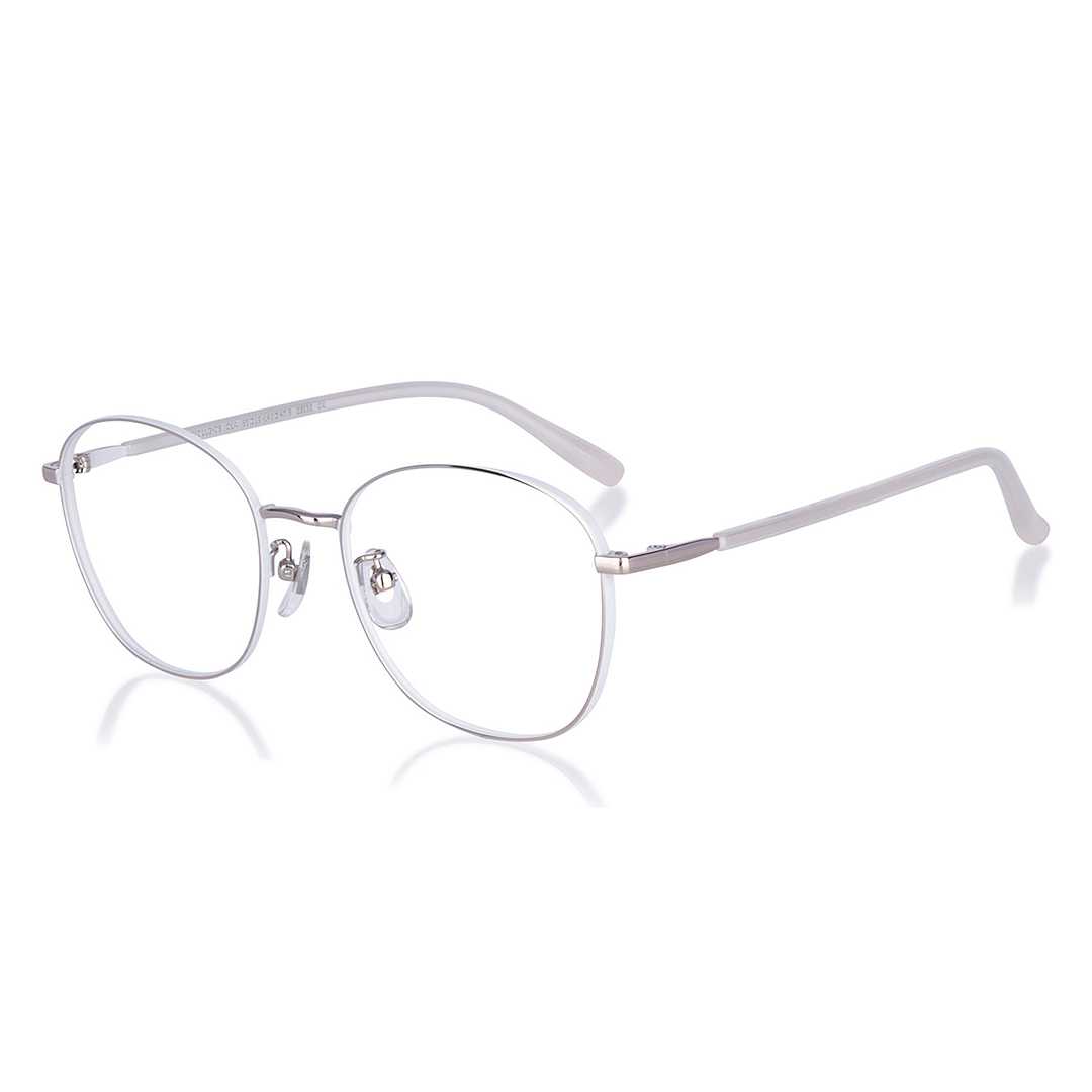 +NICHE White Full Rim Square left side