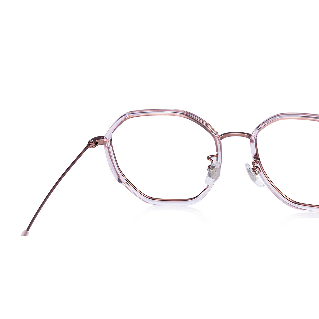 +NICHE Light Brown Full Rim Polygon left side