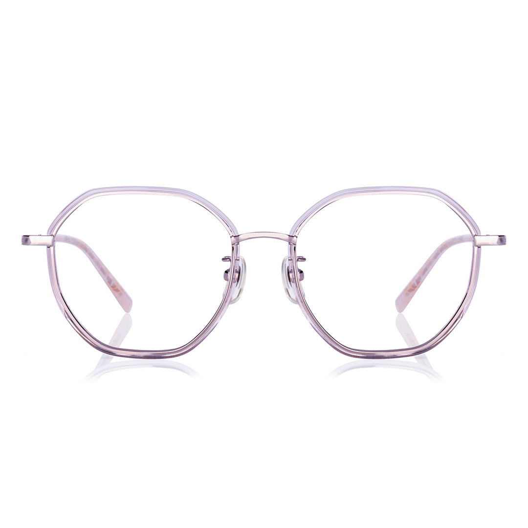 +NICHE Pink Transparent Full Rim Polygon right side