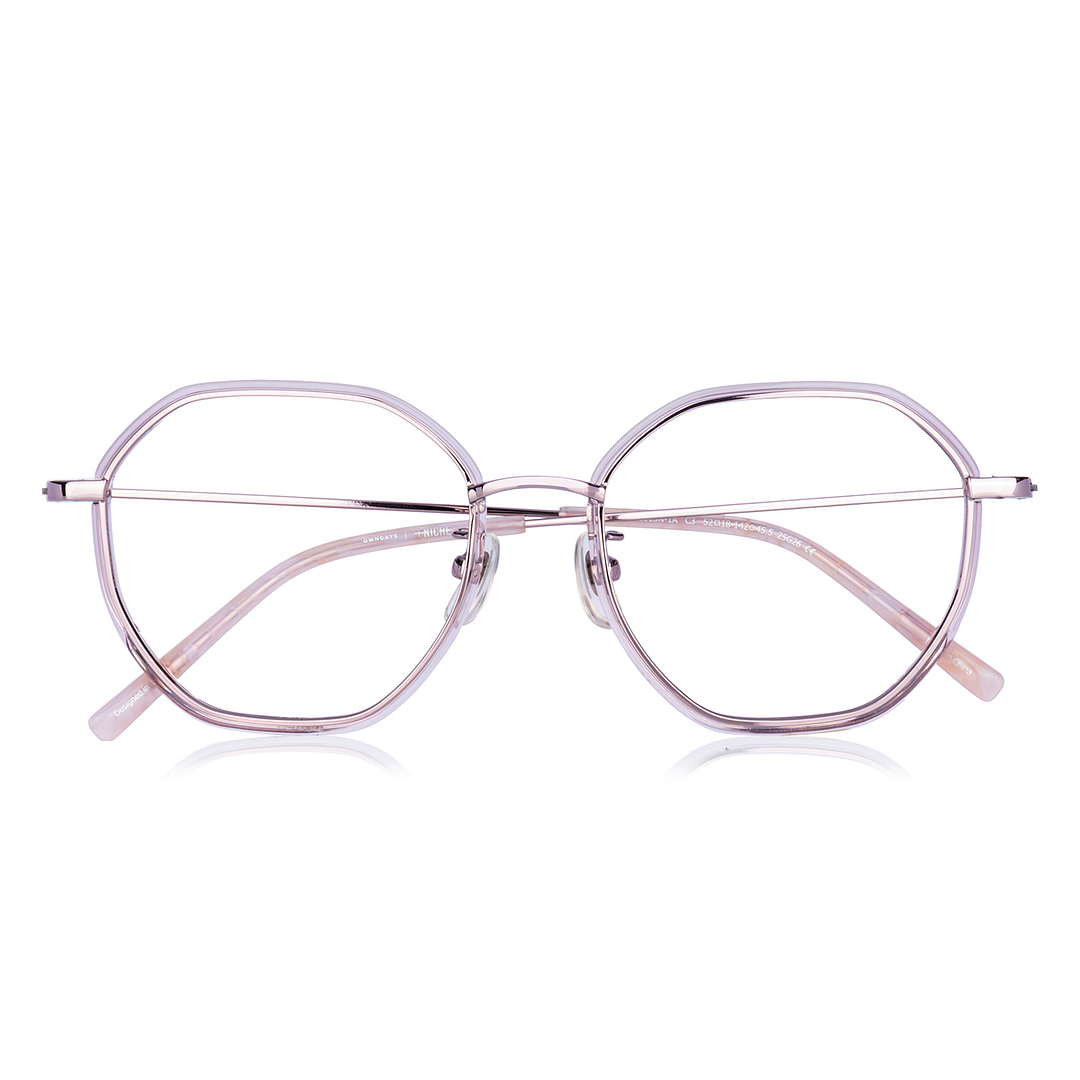 +NICHE Pink Transparent Full Rim Polygon right side