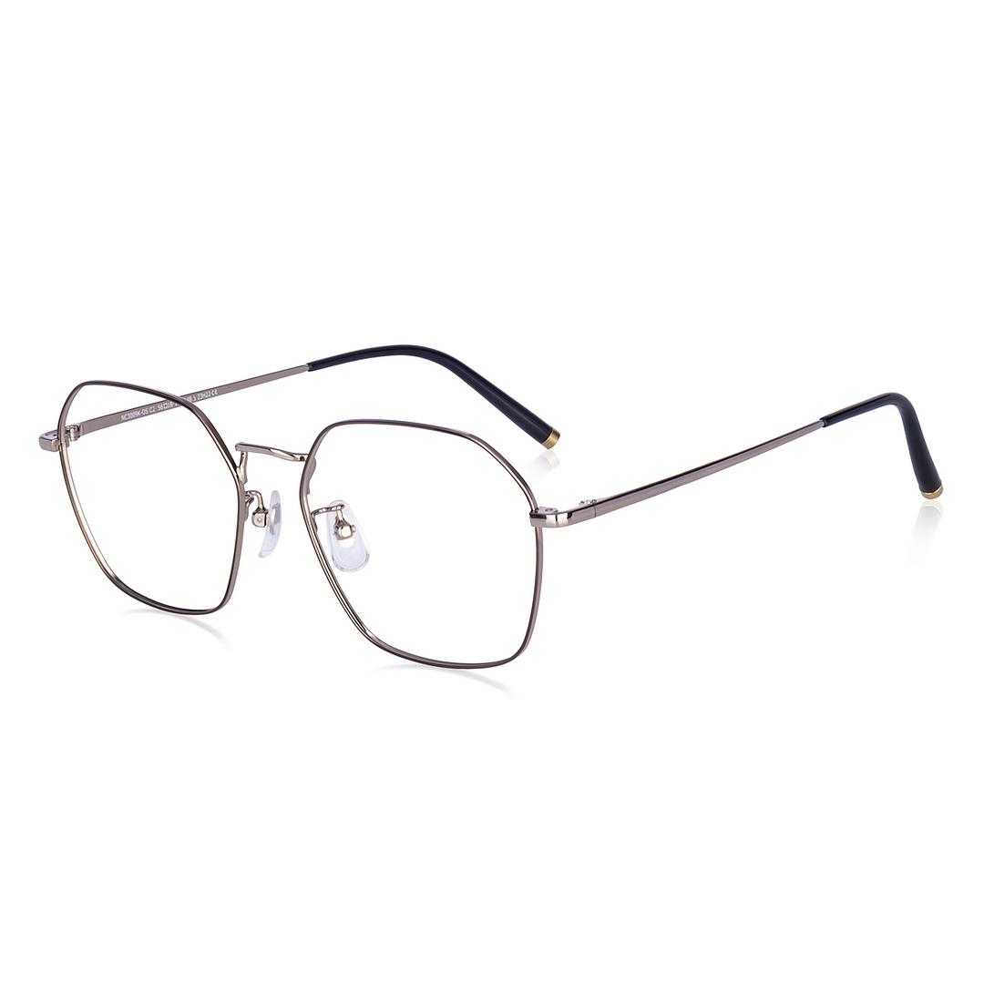 +NICHE Light Brown Full Rim Polygon left side