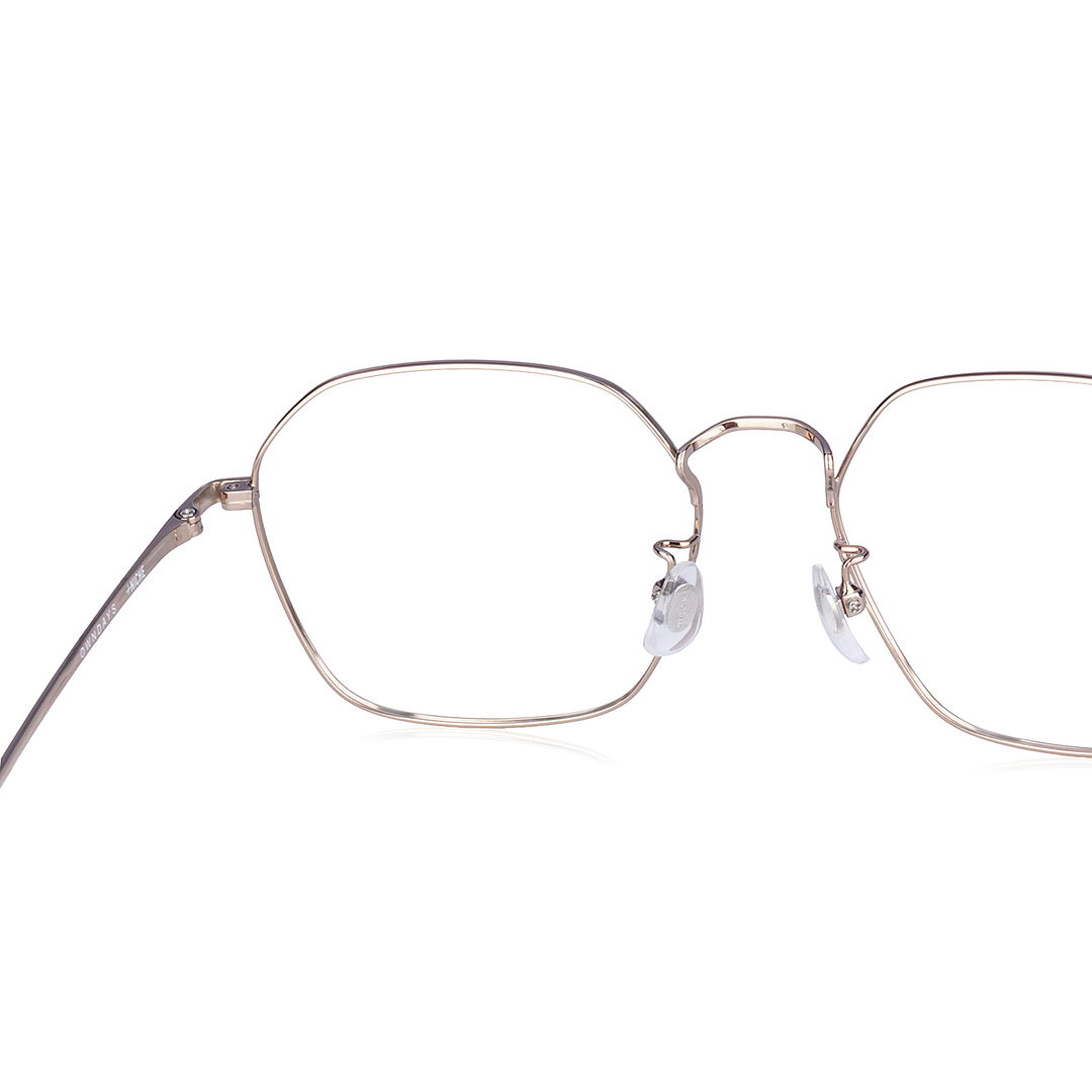 +NICHE Light Brown Full Rim Polygon left side