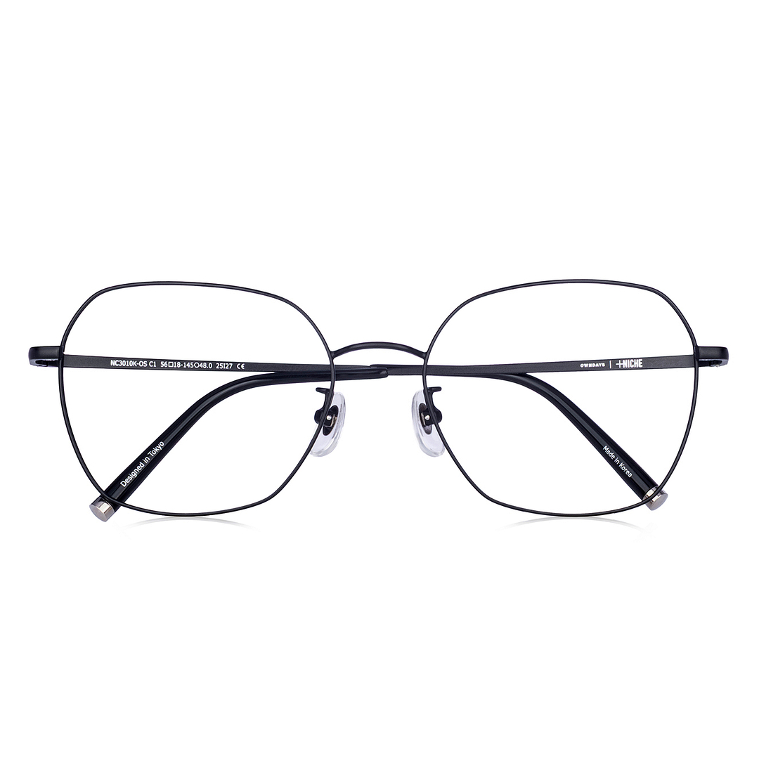 +NICHE Matte Black Full Rim Polygon left side
