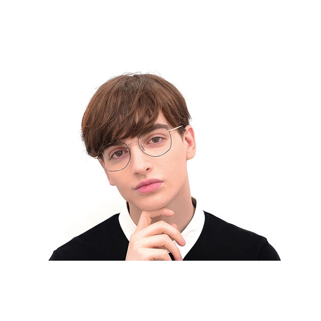 +NICHE Light Brown Full Rim Polygon left side