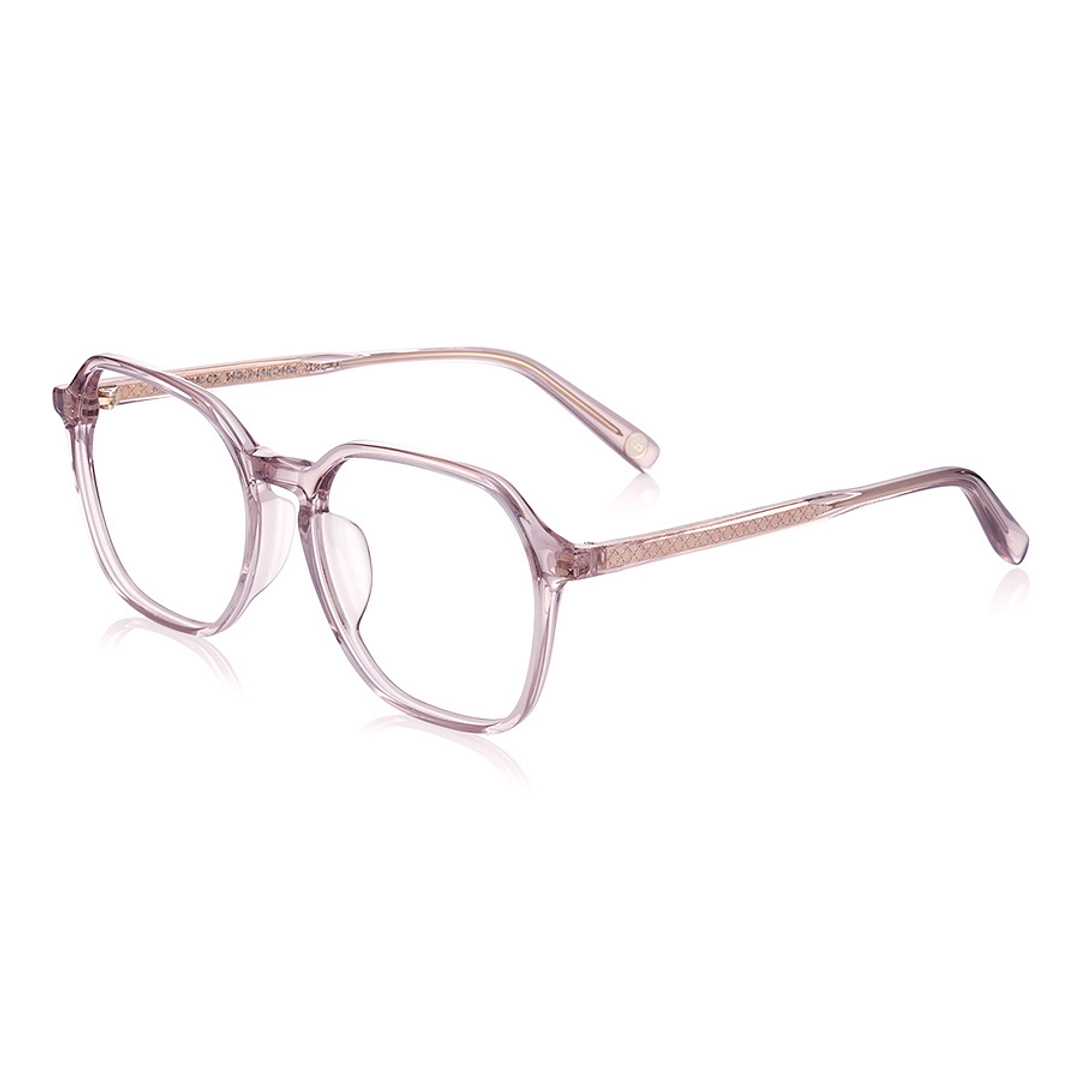 +NICHE Clear Pink Full Rim Square left side