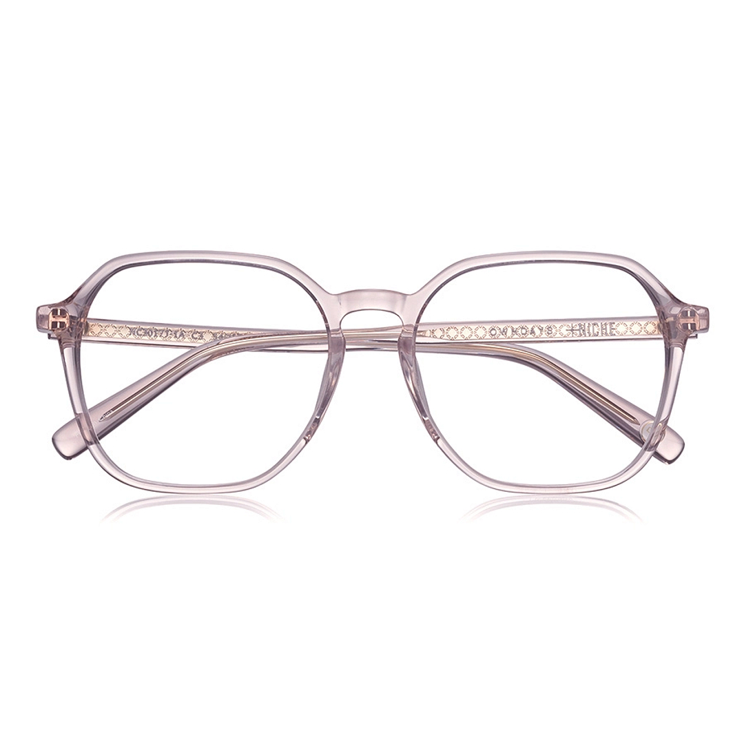 +NICHE Clear Pink Full Rim Square right side