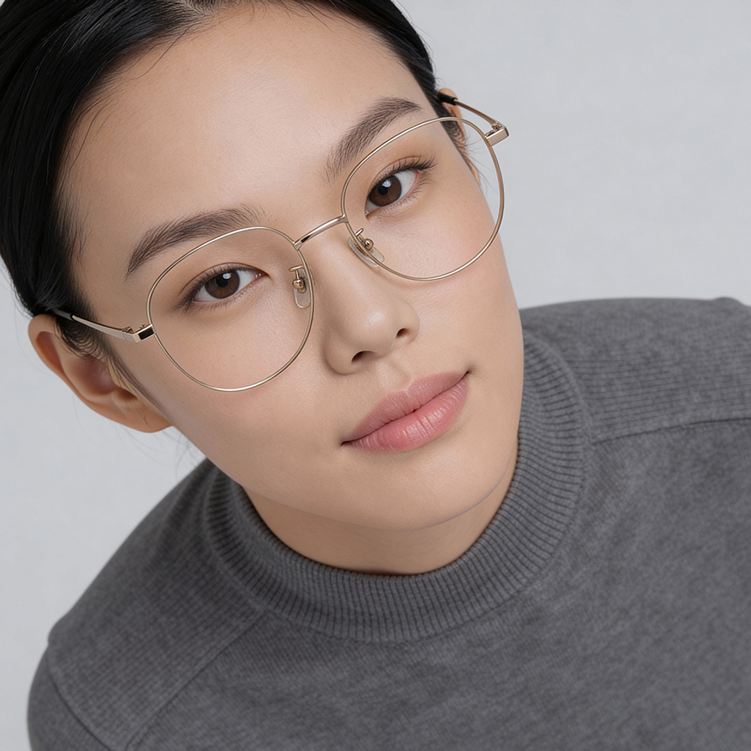 +NICHE Gold Full Rim Boston left side