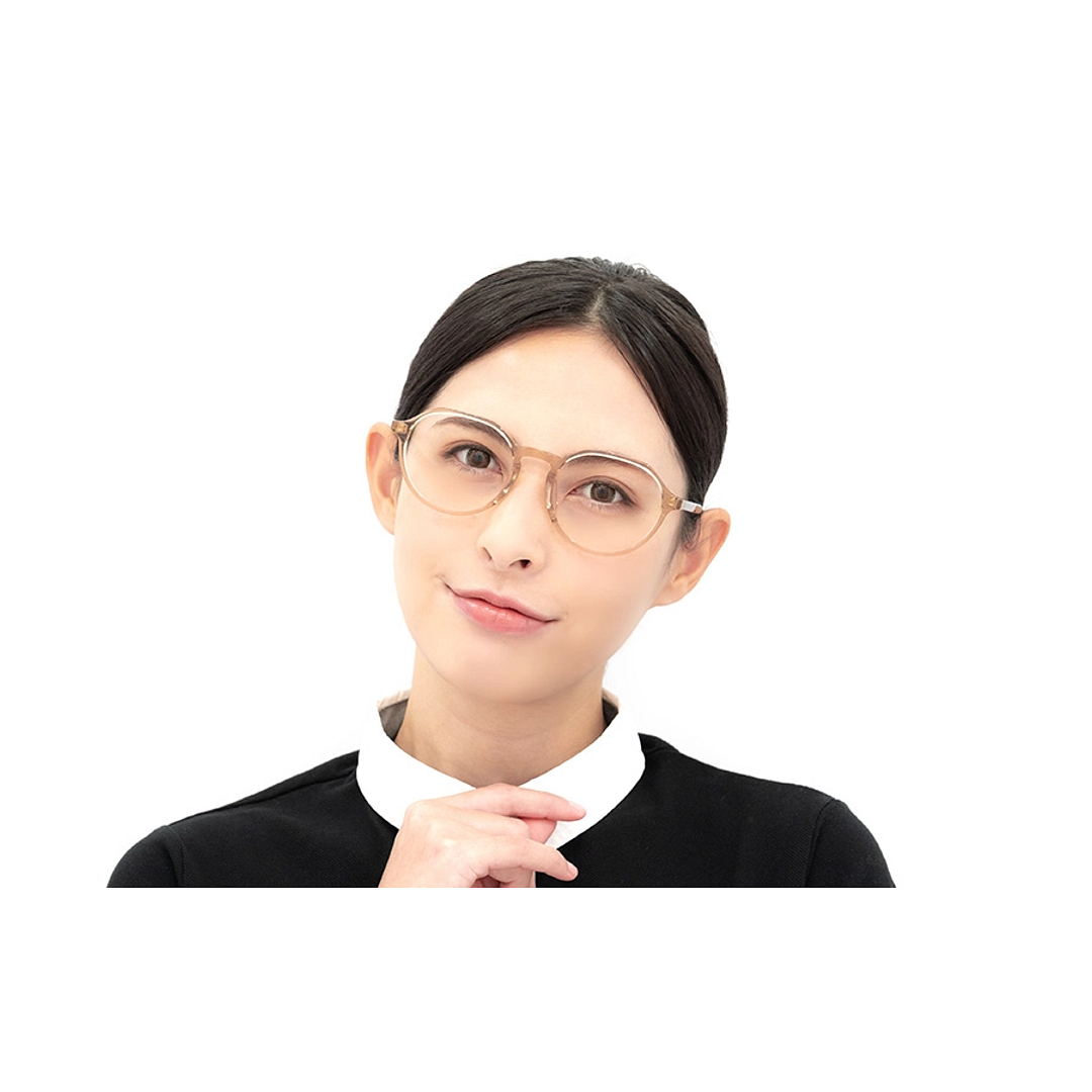 +NICHE Light Brown Full Rim Boston left side