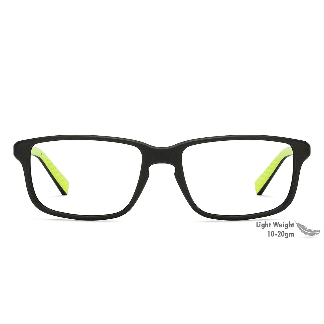 Buy Nike 7095 Size:54 Matte Black Yellow 001 Eyeglasses at Lenskart.