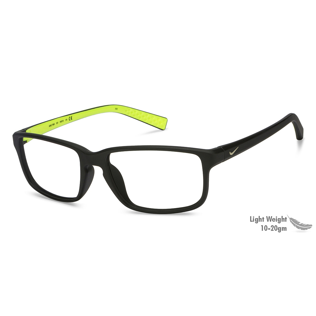 Buy Nike 7095 Size:54 Matte Black Yellow 001 Eyeglasses at Lenskart.