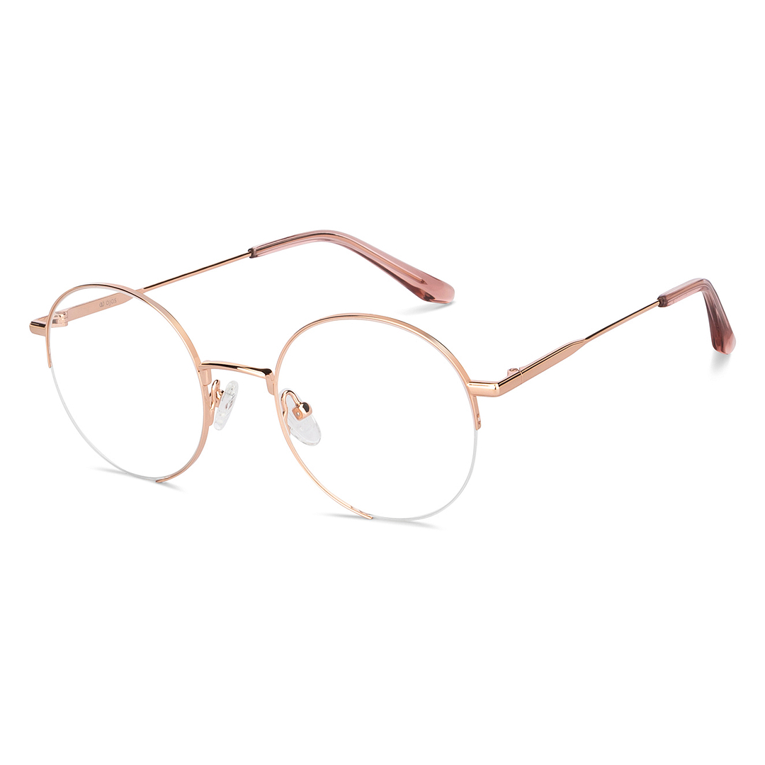 OJOS Gold Half Rim Round right side