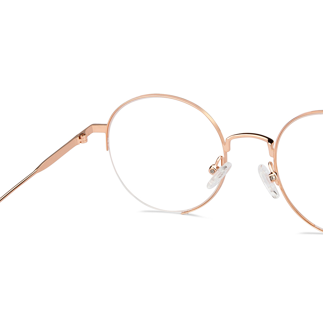 OJOS Gold Half Rim Round right side