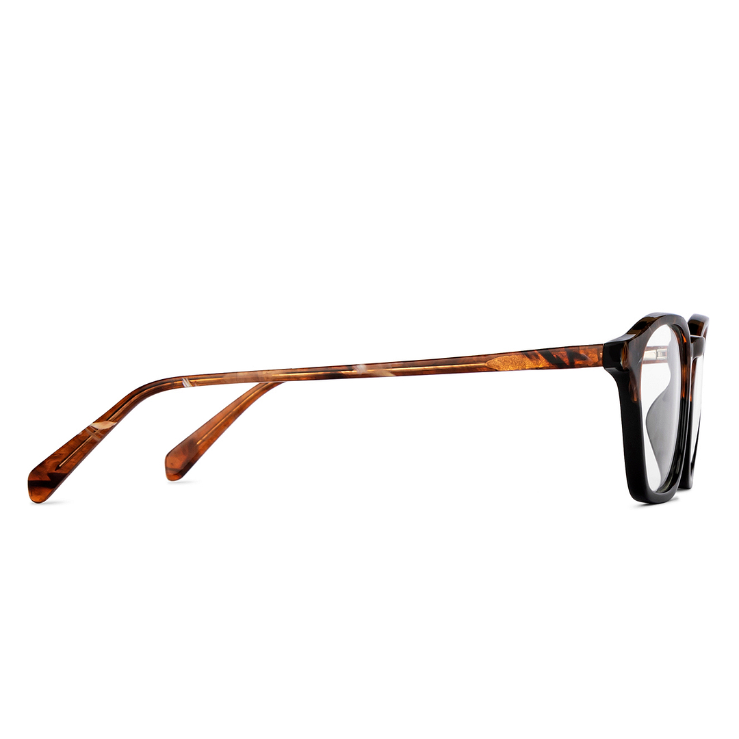 OJOS Dark Brown Full Rim Rectangle left side