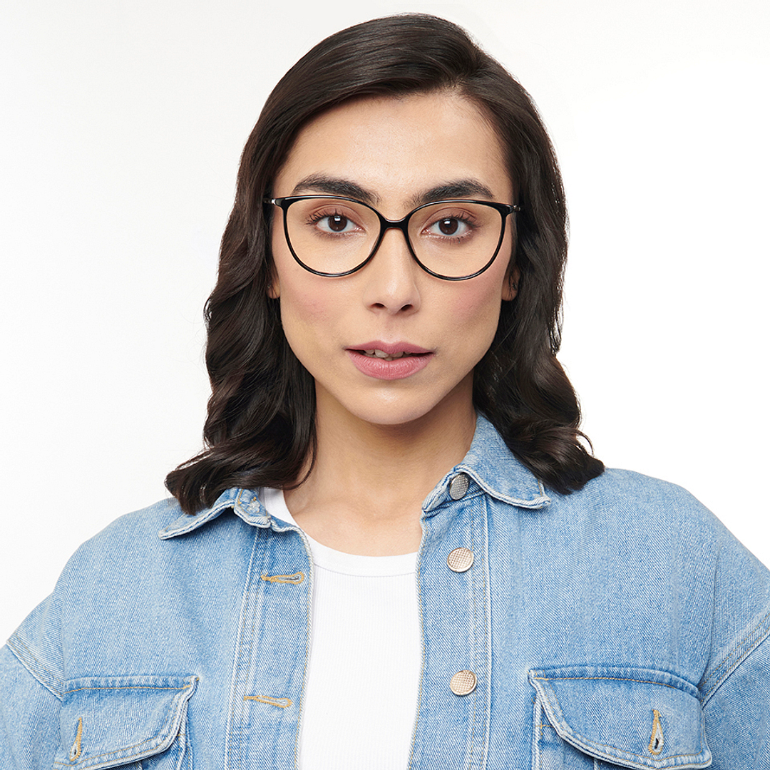 OJOS Black Full Rim Cat Eye right side