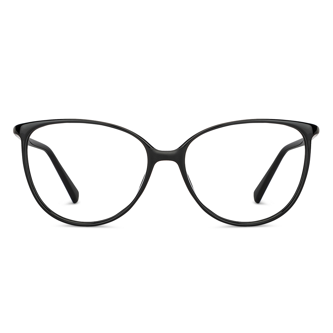 OJOS Black Full Rim Cat Eye left side