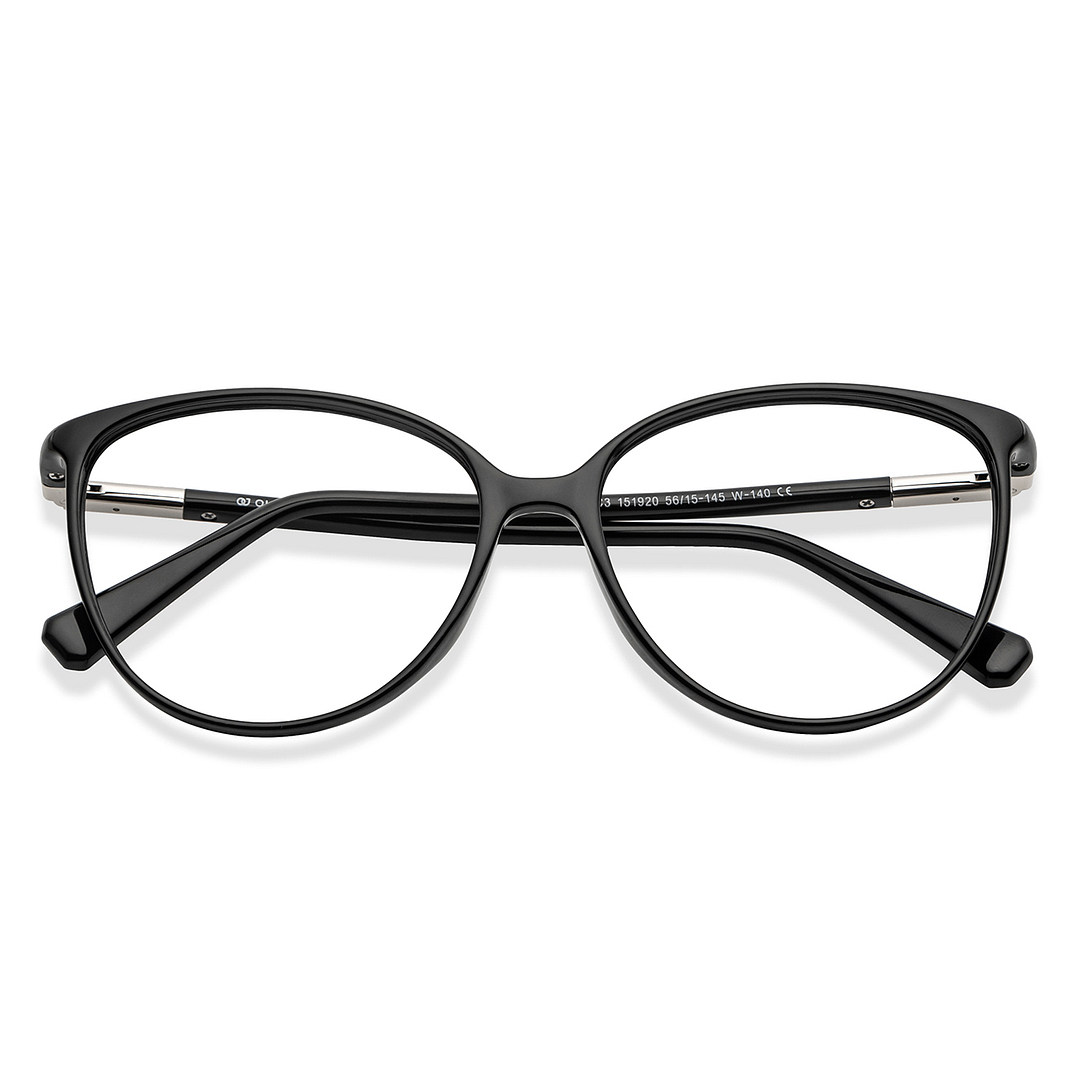 OJOS Black Full Rim Cat Eye left side