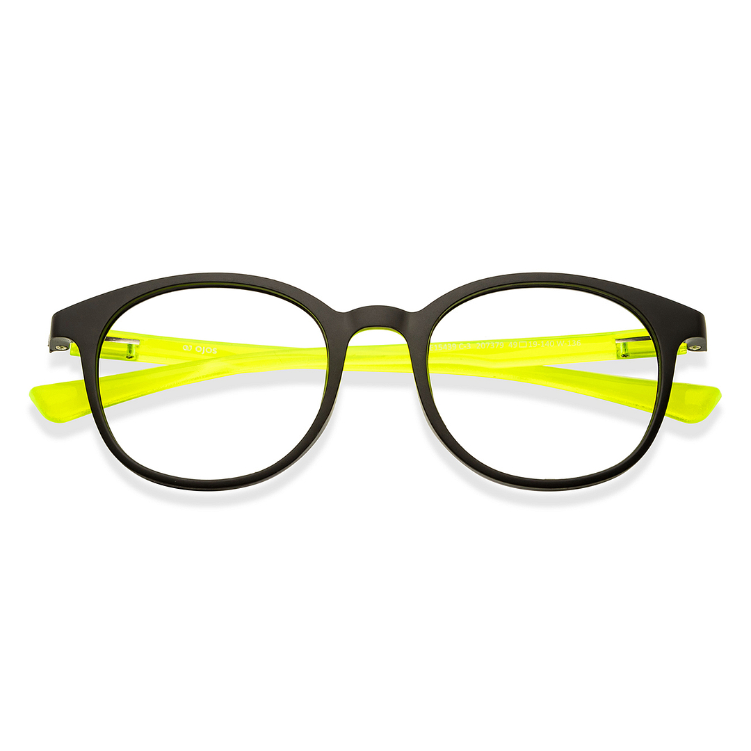OJOS Black Full Rim Round left side