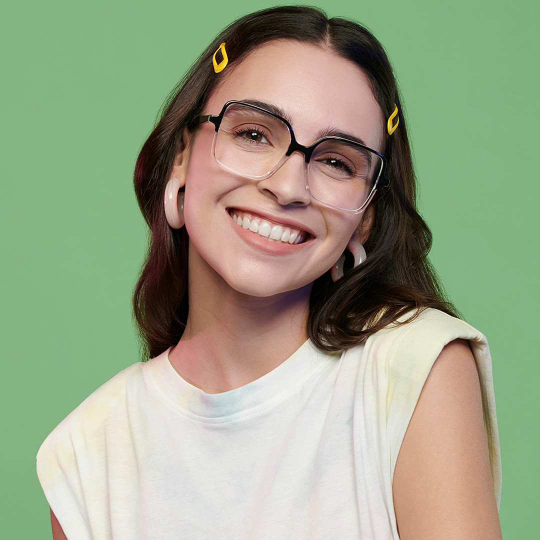 OJOS Black Transparent Full Rim Square right side