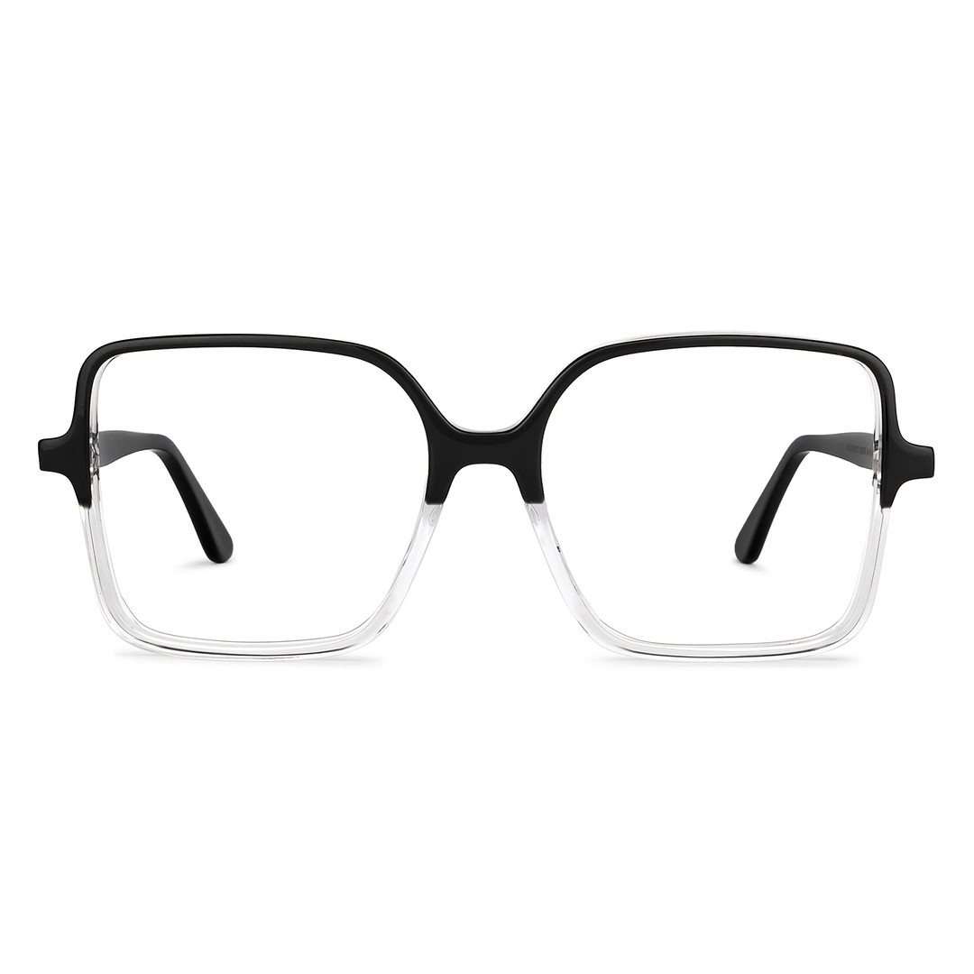 OJOS Black Transparent Full Rim Square left side