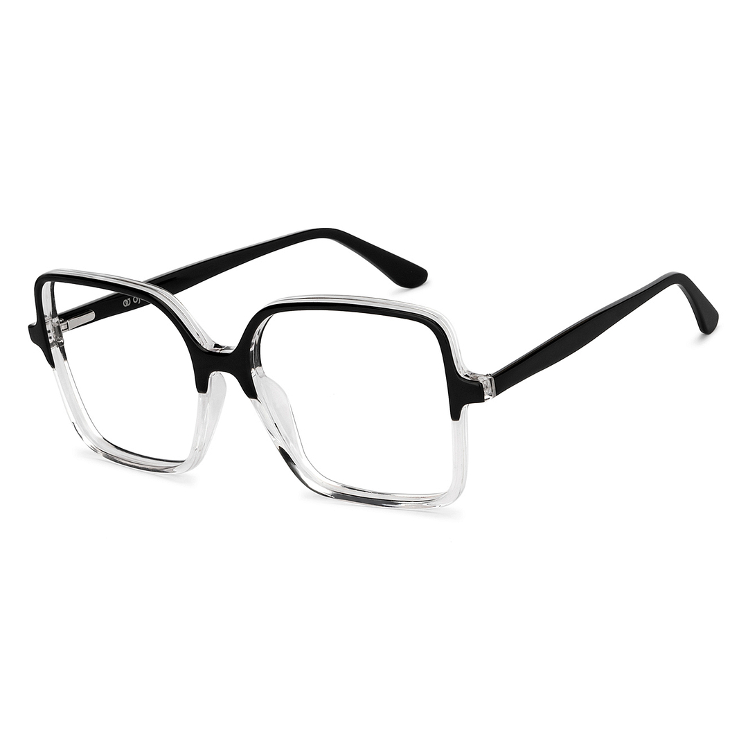 OJOS Black Transparent Full Rim Square right side