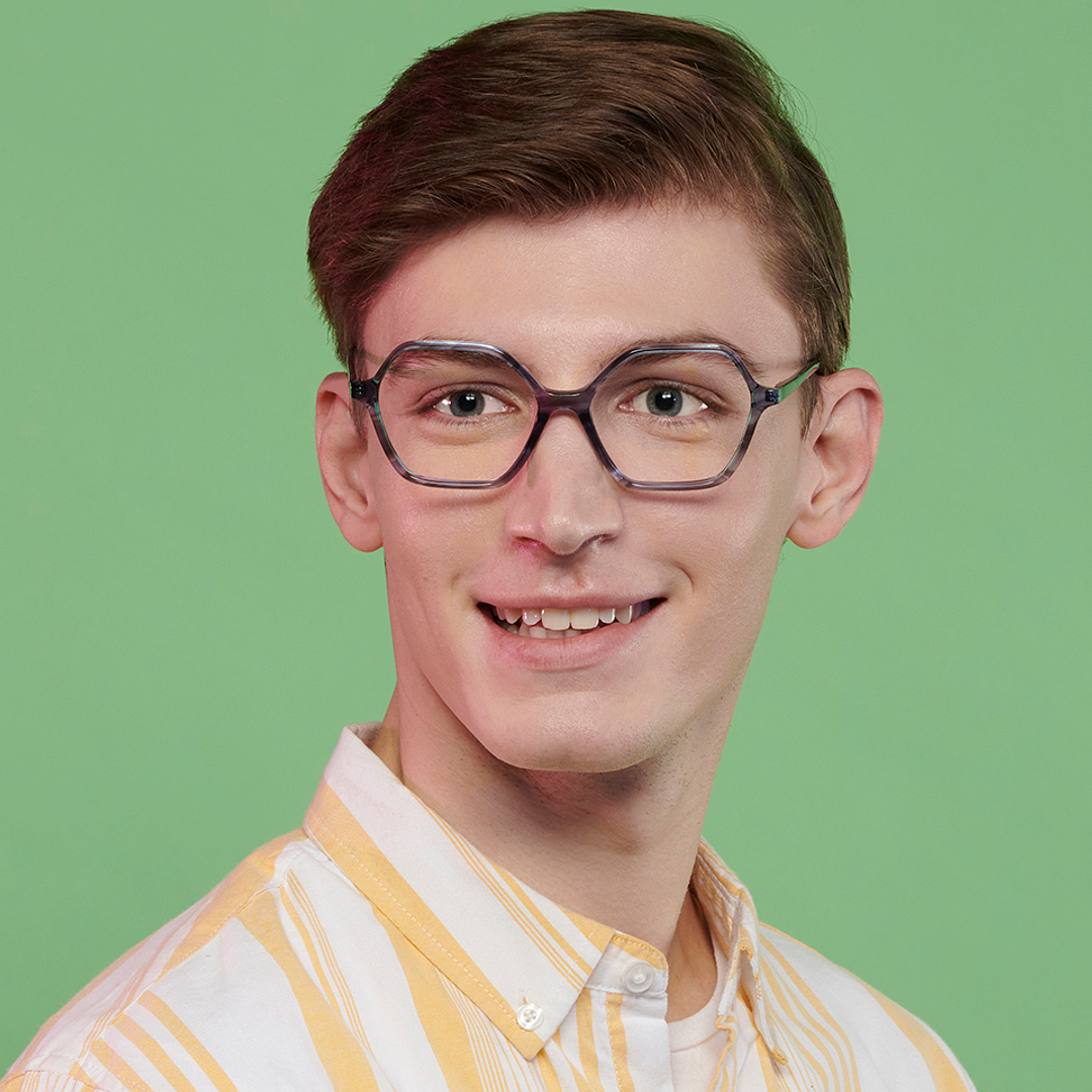 OJOS Black Full Rim Geometric left side